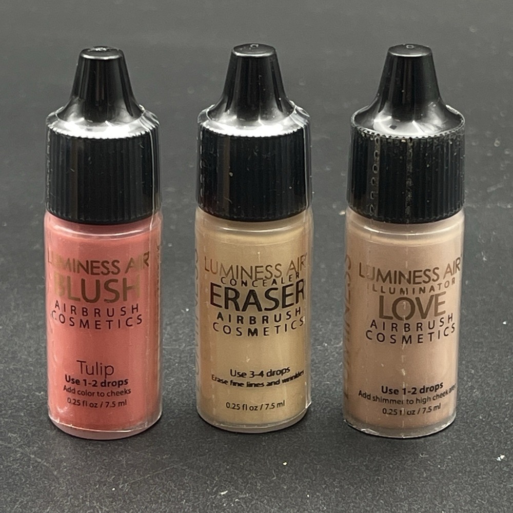 Luminess Air Blush Tulip Eraser Concealer Love Illuminator Lot of 3 1114‎